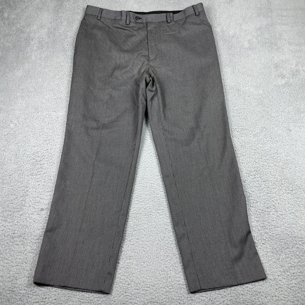 Ralph Ralph Lauren Dress Pants Mens 38x30 Black White Houndstooth Washable